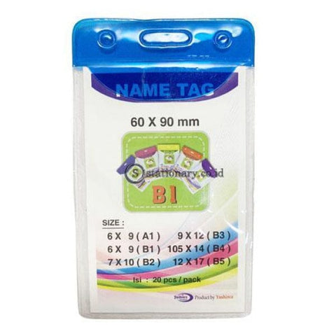 Yushinca Plastik Id Name Tag 60 X 90Mm Potrait B1 (20 Lembar) Office Stationery