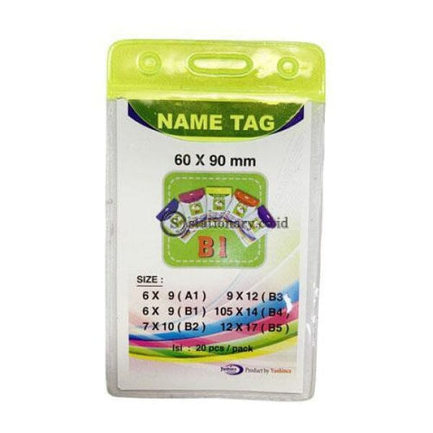 Yushinca Plastik Id Name Tag 60 X 90Mm Potrait B1 (20 Lembar) Office Stationery