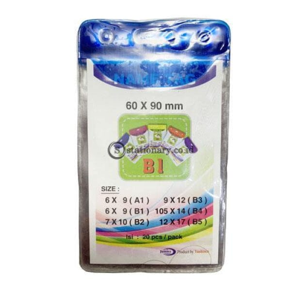Yushinca Plastik Id Name Tag 60 X 90Mm Potrait B1 (20 Lembar) Office Stationery