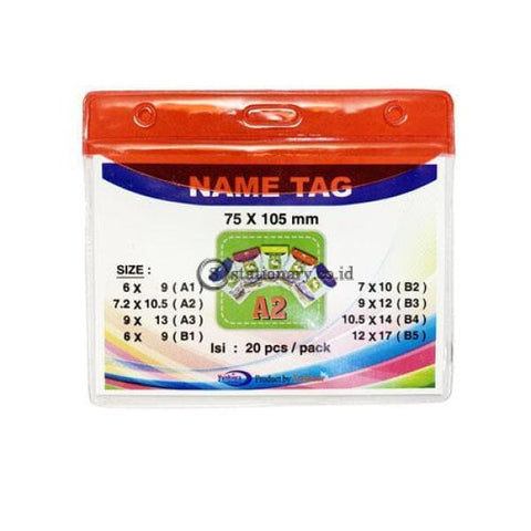 Yushinca Plastik Id Name Tag 70 X 100Mm Landscape A2 (20 Lembar) Office Stationery