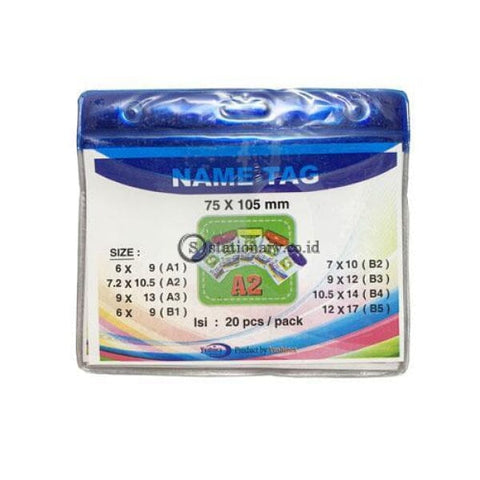 Yushinca Plastik Id Name Tag 70 X 100Mm Landscape A2 (20 Lembar) Office Stationery