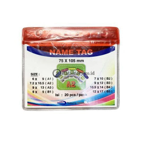 Yushinca Plastik Id Name Tag 70 X 100Mm Landscape A2 (20 Lembar) Office Stationery
