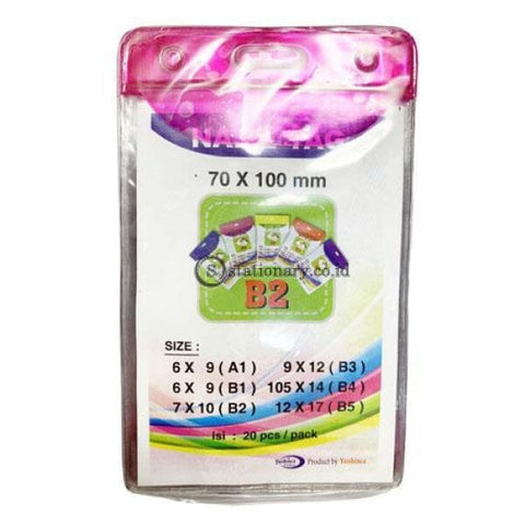 Yushinca Plastik Id Name Tag 70 X 100Mm Potrait B2 (20 Lembar) Office Stationery