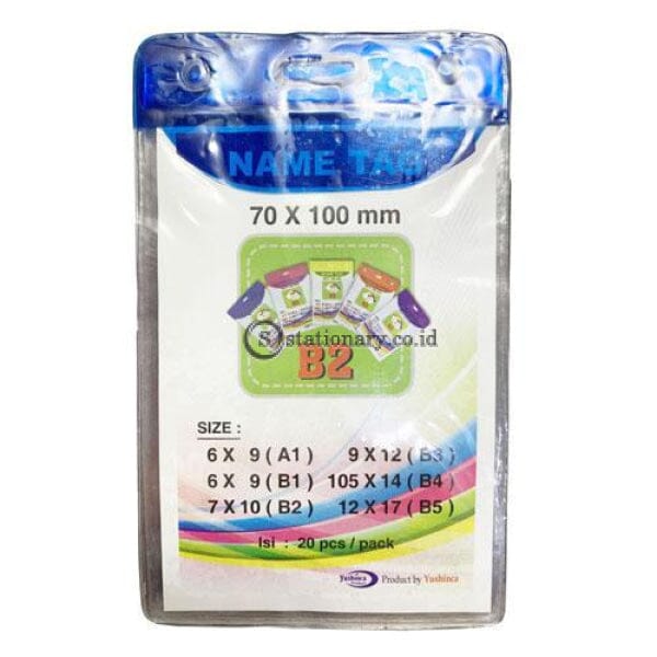 Yushinca Plastik Id Name Tag 70 X 100Mm Potrait B2 (20 Lembar) Office Stationery