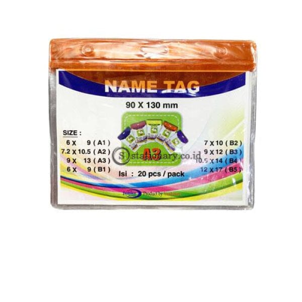 Yushinca Plastik Id Name Tag 90 X 120Mm Landscape A3 (20 Lembar) Office Stationery