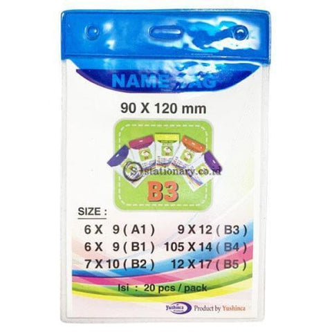 Yushinca Plastik Id Name Tag 90 X 120Mm Potrait B3 (20 Lembar) Office Stationery