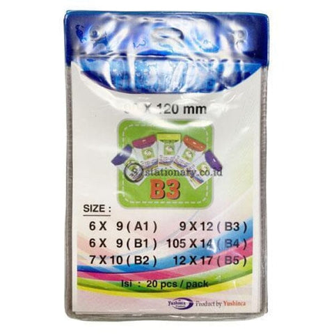 Yushinca Plastik Id Name Tag 90 X 120Mm Potrait B3 (20 Lembar) Office Stationery