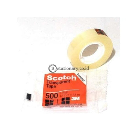 3M Lakban Bening Kecil 500 Economy Scotch Tape (Isolasi) 12Mm X 33M Office Stationery