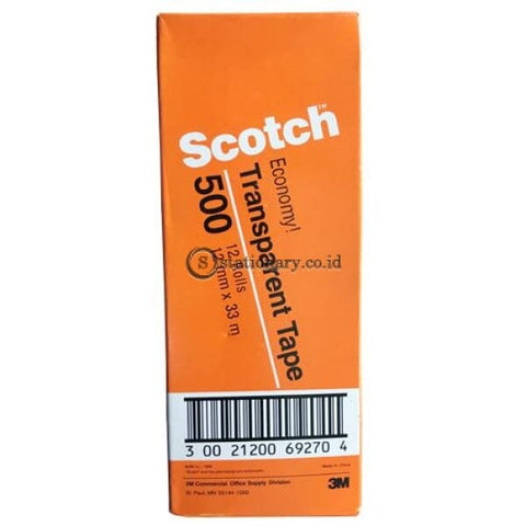 3M Lakban Bening Kecil 500 Economy Scotch Tape (Isolasi) 12Mm X 33M Office Stationery