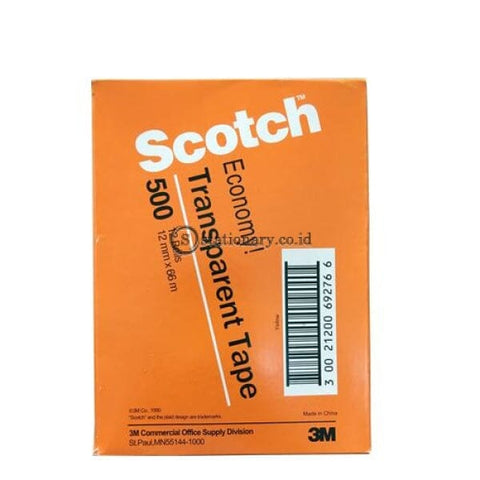 3M Lakban Bening Kecil 500 Economy Scotch Tape (Isolasi) 12Mm X 66M Office Stationery