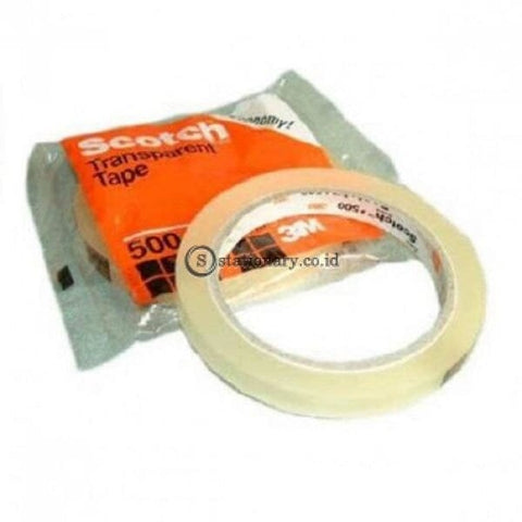 3M Lakban Bening Kecil 500 Economy Scotch Tape (Isolasi) 12Mm X 66M Office Stationery