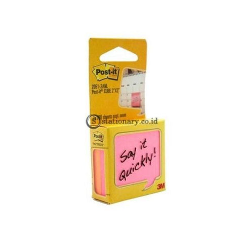 3M Post It Cube 2051-2Anl 2X2 Inch Neon Colour Office Stationery