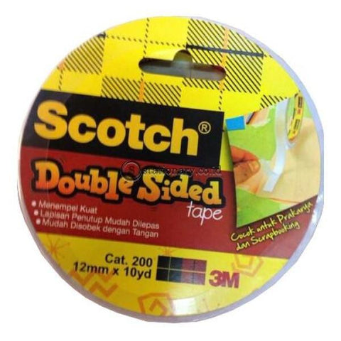 3M Scotch Double Sided Tape 12 Mm X 10 Y Cat 200 Office Stationery