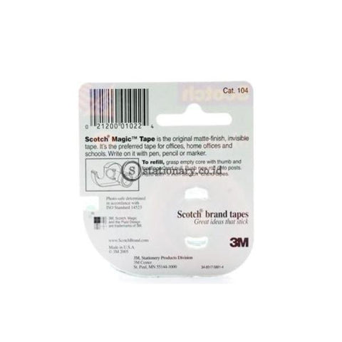 3M Scotch Magic Tape Dispenser 104 Uk 1/2 X 450Inch Office Stationery