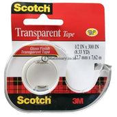 3M Scotch Transparent Tape 144-Ss 1/2 X 300 Office Stationery