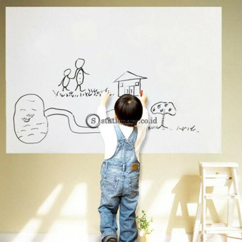45 X 200Cm Pvc Back Sticky Waterproof Movable Kid Graffiti Writing Board White Roll Up Reusable