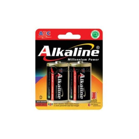 Abc Baterai Alkaline Size D (Besar 2 Pcs) Office Stationery
