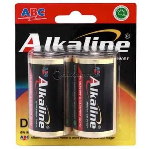 Abc Baterai Alkaline Size D (Besar 2 Pcs) Office Stationery