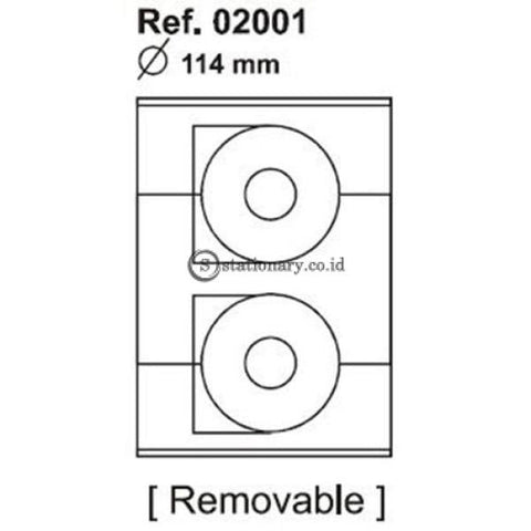 Apli Label Cd Romremovable Out 114 X In 41Mm 50 Unit #02001 Office Stationery