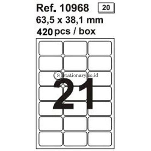 Apli Label Polyester Transparent 63.5X38.1Mm 420 Unit #10968 Office Stationery