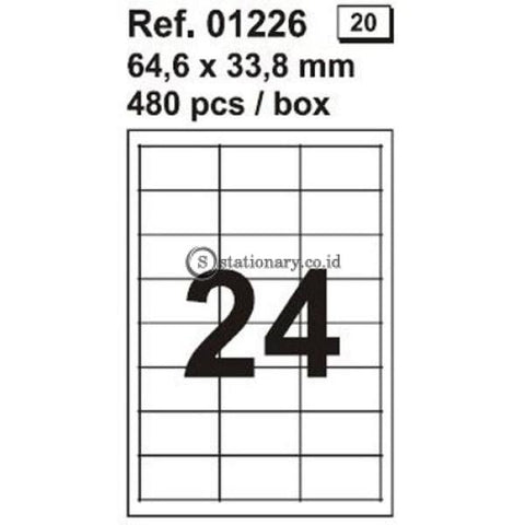 Apli Label Polyester White 64 6 X 33 8Mm 120 Unit #ra01226 Office Stationery