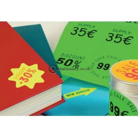 Apli Label Promotional Fluorescent Yellow 35Mm 300 Unit #10370 Office Stationery