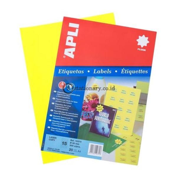 Apli Label Promotional Fluorescent Yellow 35Mm 300 Unit #10370 Office Stationery
