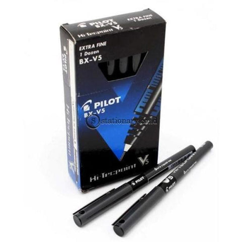 Ballpoint Pilot Hi-Tecpoint V5 Bx-V5 0.5Mm Hitam Office Stationery