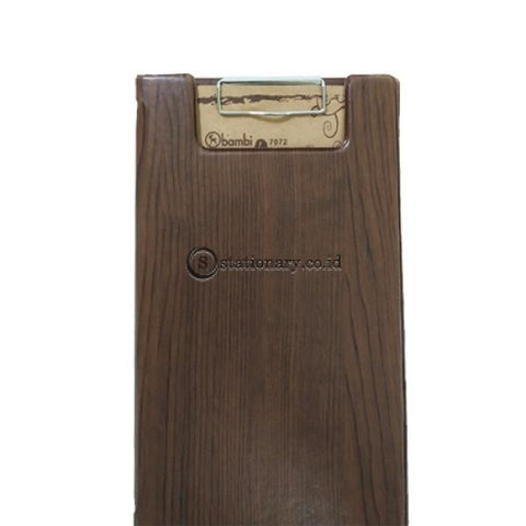 Bambi Clipboard Bill Holder Brown Wood #7072Bw Office Stationery