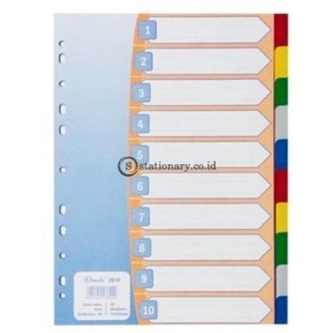 Bambi Index Divider Plastik A4 10 Warna #2610 Office Stationery Promosi