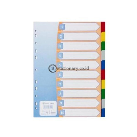 Bambi Index Divider Plastik A4 10 Warna #2610 Office Stationery Promosi