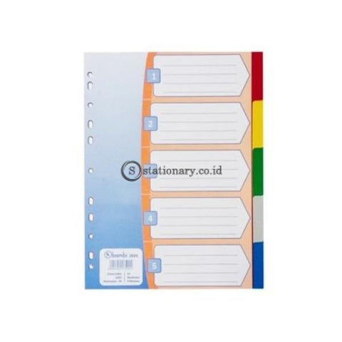 Bambi Index Divider Plastik A4 5 Warna #2605 Office Stationery Promosi