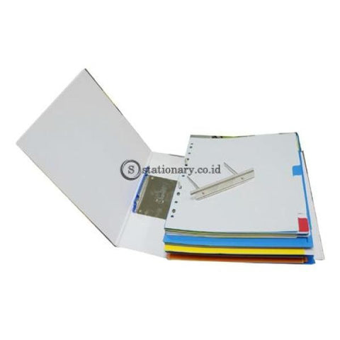 Bambi Insert Pipe Binder 2 Hole Mica With Full Spine 4 Colour Labels (100Mm) A4 #1170M Office