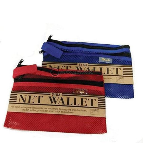 Bambi Net Wallet With Two Zipper Jala (15X26Cm) #5153 Office Stationery
