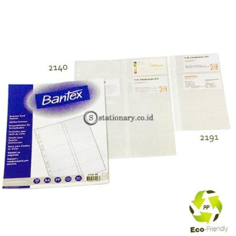 Bantex Business Card Pocket 235X120Mm 10 Sheets #2191 08 Office Stationery
