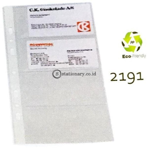 Bantex Business Card Pocket 235X120Mm 10 Sheets #2191 08 Office Stationery