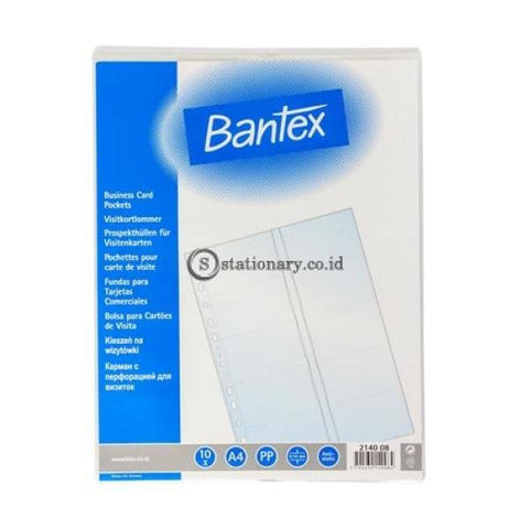 Bantex Business Card Pocket A4 In Pack Of 10 Pcs 20 Name Card #2140 Office Stationery