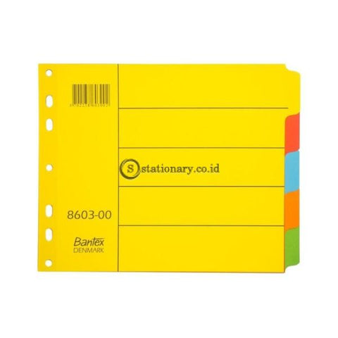 Bantex Cardboard Divider 180 x 215mm (5 Divider) #8603