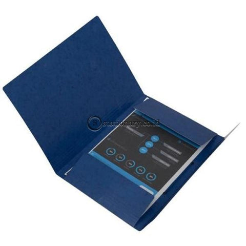 Bantex Cardboard Document File Folio #3451 Blue - 01 Office Stationery