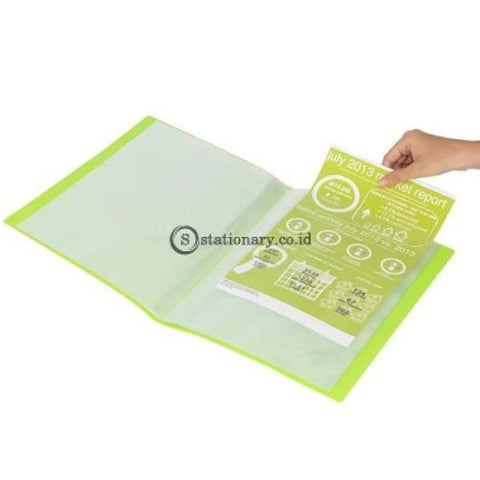 Bantex Display Book 20 Pockets A4 #3143 Lime - 65 Office Stationery Promosi