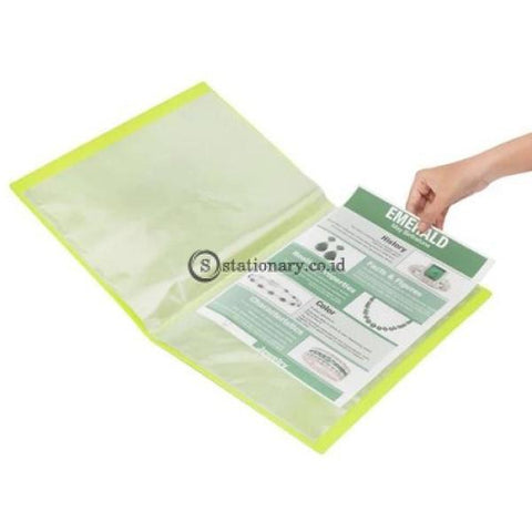 Bantex Display Book 20 Pockets Folio #3183 Lime - 65 Office Stationery
