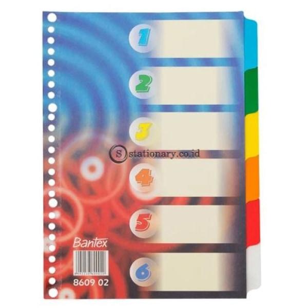 Bantex Divider 26 Holes B5 Blue Red Drops #8609 02 Office Stationery