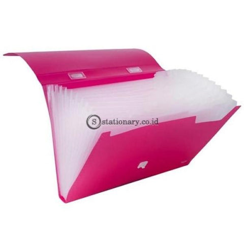 Bantex Expanding File With Handle Folio #3603 Pink - 19 Office Stationery Promosi