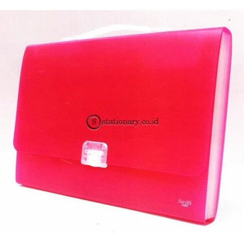 Bantex Expanding File With Handle Folio #3603 Pink - 19 Office Stationery Promosi