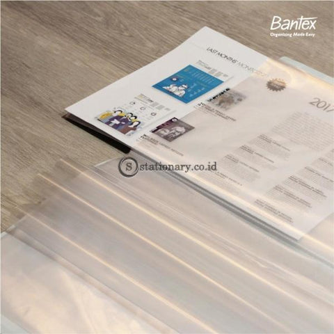 Bantex Fancy Stripe Display Book (30 Pocket) Folio Sky Blue #3197 23