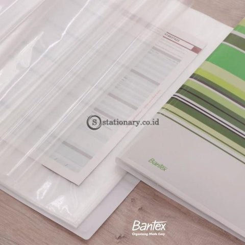 Bantex Fancy Stripe Display Book (30 Pocket) Folio Yellow #3197 06