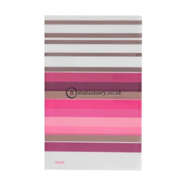 Bantex Fancy Stripes L Shape Folder Folio Pink #2247 19