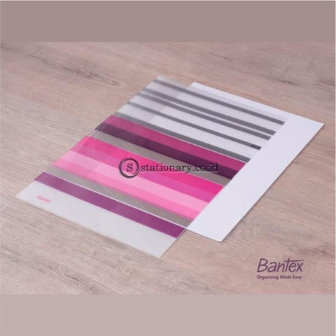 Bantex Fancy Stripes L Shape Folder Folio Sky Blue #2247 23
