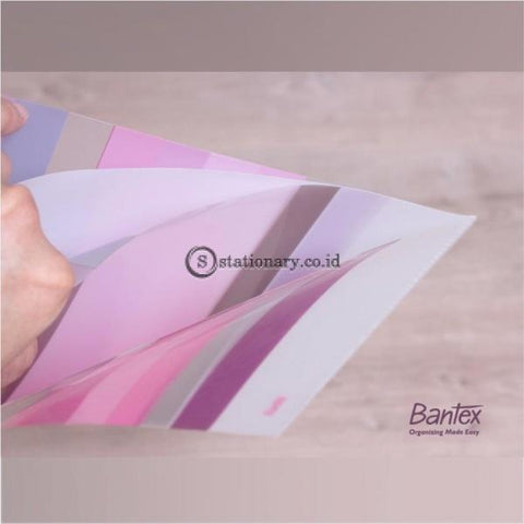 Bantex Fancy Stripes L Shape Folder Folio Sky Blue #2247 23