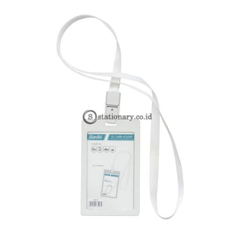 Bantex ID Card Holder Larnyard 54x90mm Potrait White #8865 07